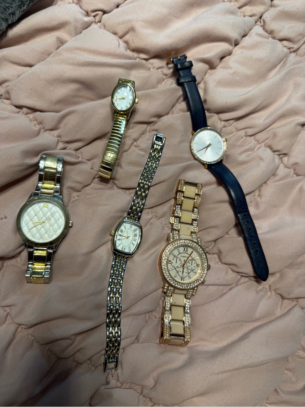 Mixed Lot of Six Women's Fashion Watches - Gold, Rose Gold, Silver, Navy